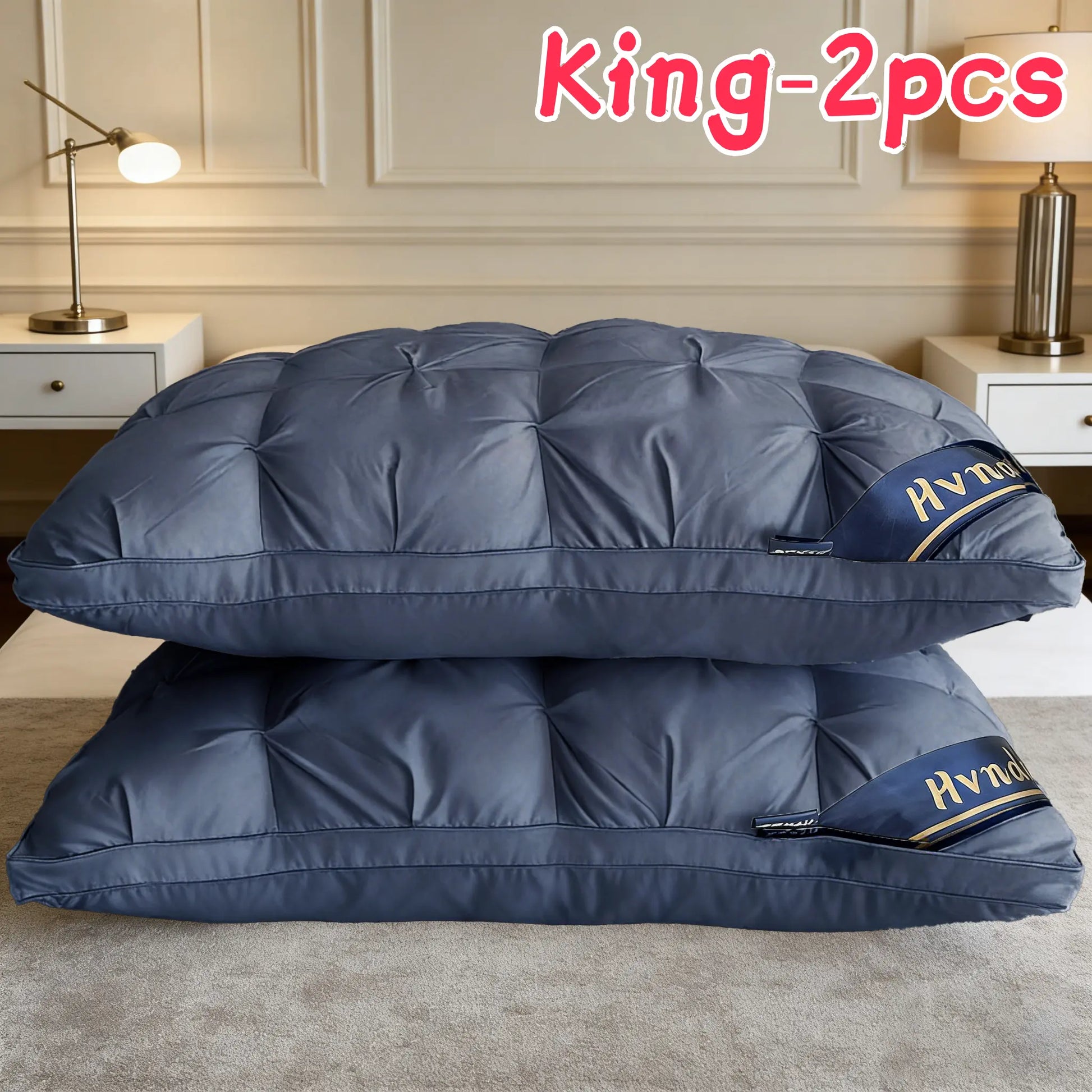 【Mother'S Day Gifts】4Pcs/2Pcs Hvnde Hotel Collection Deep Sleep Pillow - Neck Support Non-Collapse Design Hypoallergenic for Side Supine Prone Sleepers Pillows Tiktokshopspringglowup