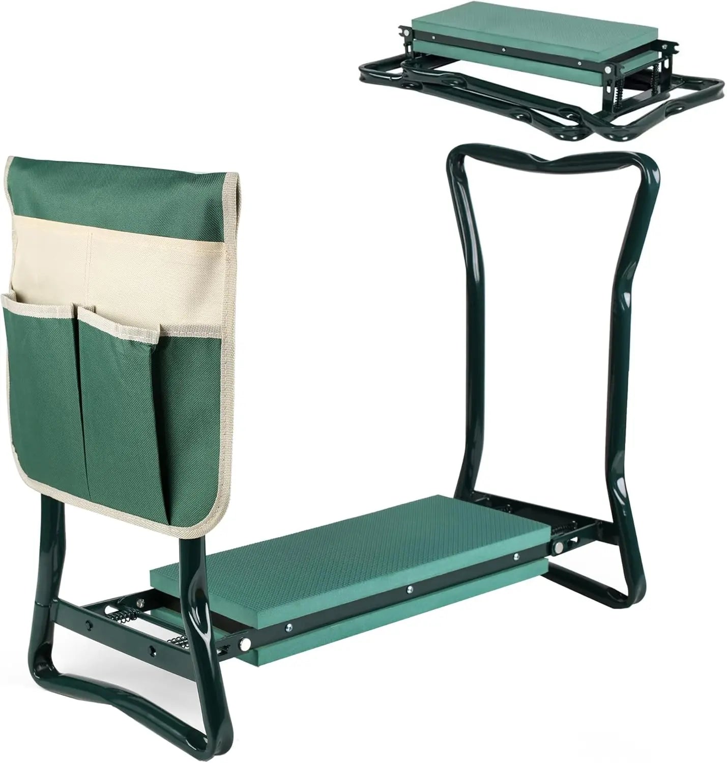 Upgraded Garden Kneeler and Seat with Soft Pad Foldable Stool for Gardening Heavy Duty 330 Lbs Capacity Large Tool Pouches Summervibes Gifts for Mother'S Day