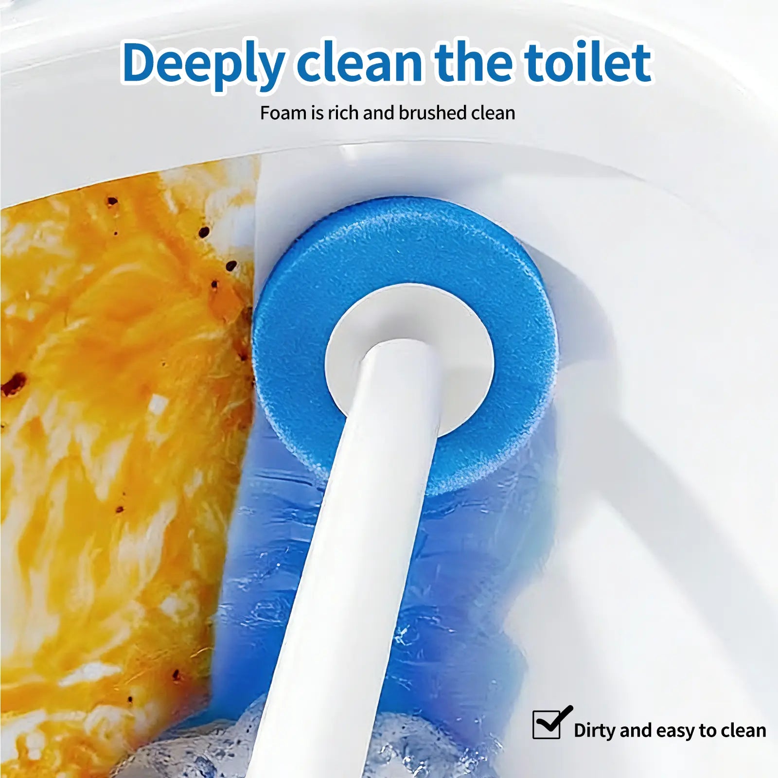 SOPAMI Toilet Scrubber Kit with Self-Cleaning Disposable Pads – No Pre-Rinse, No Mess, No Odor , Simplifies Bathroom Hygiene