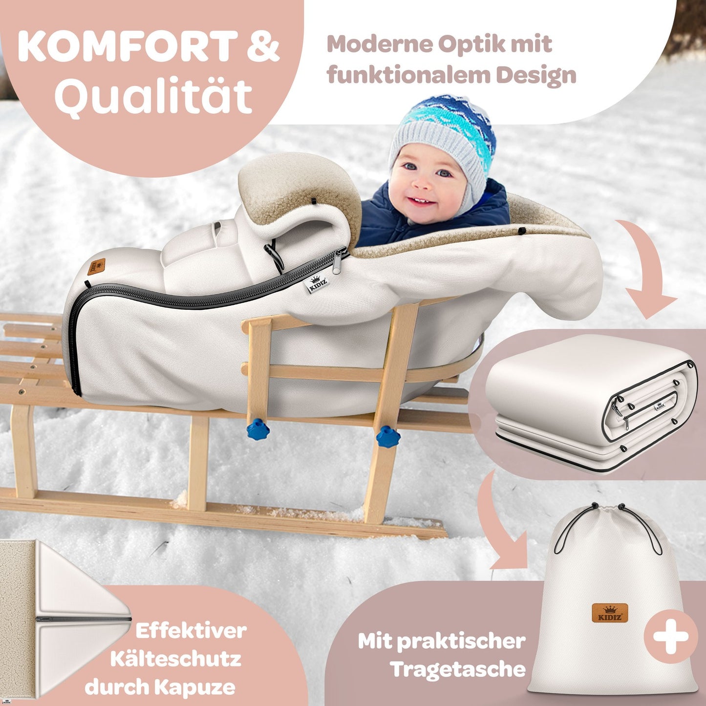 KIDIZ® Babyfußsack Baby Winterfußsack Kinderwagenfuß