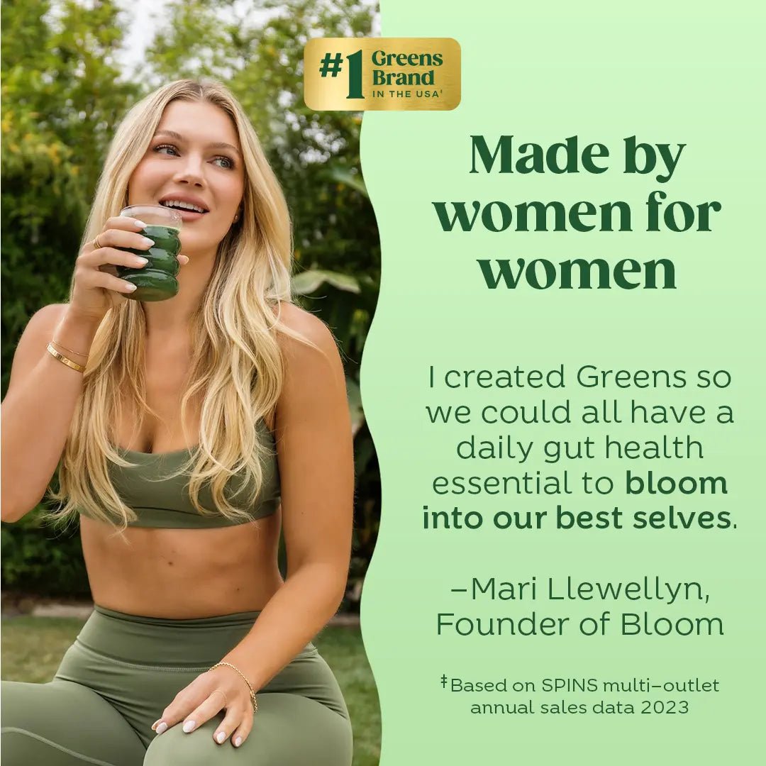 Bloom Nutrition Greens & Superfoods Powder (5 Sticks)- Digestion, Gut Health, Bloating Relief, Spirulina & Chlorella with Probiotics & Antioxidants, Travel Size