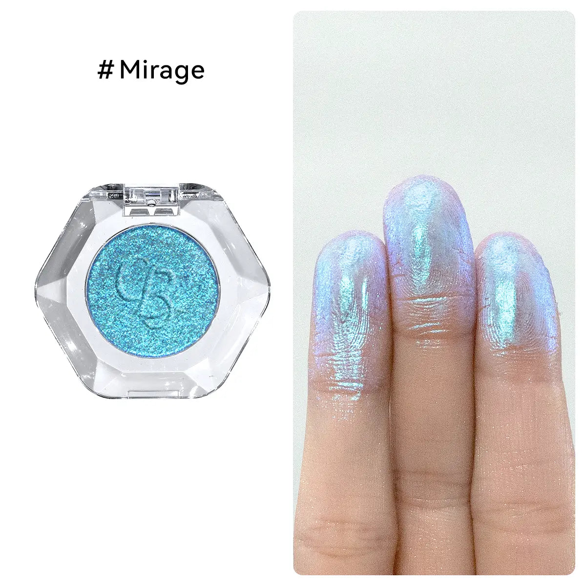 Ourbella Single Multi-Chrome Eyeshadows, Sparkly Shimmer Glitter Eyeshadow, Iridescent Shimmer, Talc Free, Holographic ,Color-Shifting, Metallic Iridescent Shimmer Shadow Duochrome