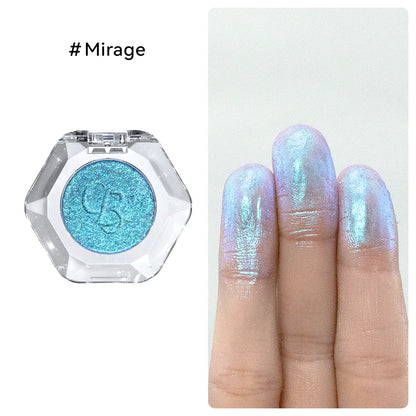 Ourbella Single Multi-Chrome Eyeshadows, Sparkly Shimmer Glitter Eyeshadow, Iridescent Shimmer, Talc Free, Holographic ,Color-Shifting, Metallic Iridescent Shimmer Shadow Duochrome