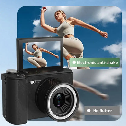 Digital Camera for Photography, Y2K Foldable Screen Portable Vlogging Camera with 32GB SD Card, Wrist Strap, Self Timer, Smooth Video Vlogging Camera, Ideal Gift for Girls, Boys Teenagers, and Beginners, Birthday Christmas Valentine'S Day Gift