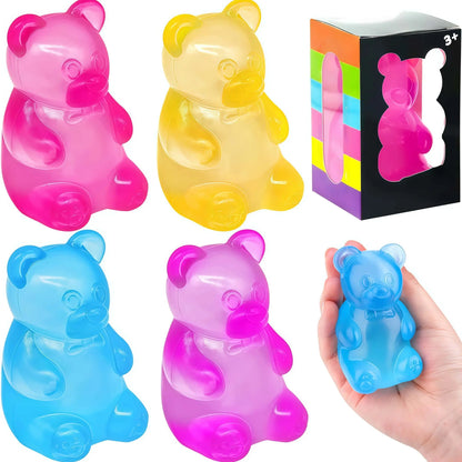 1/4 Counts Soft Jelly Filled Sensory Toy, Stretchable Squeeze Stress Relief Fidget Toy, Ideal for Birthday Gifts, Goodie Bag Fillers, Classroom Rewards