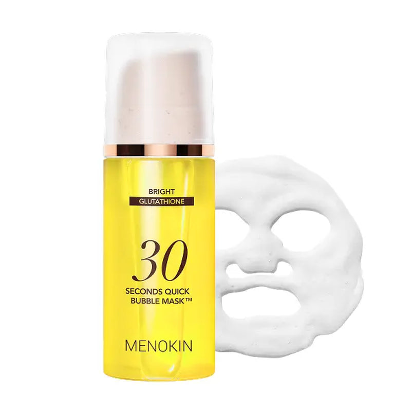 [MENOKIN] 30 Seconds Micro-Bubble Mask, Korean Glass Skin Care Essential, 70 Uses, 3.21 Fl.Oz, Turkey Neck, Zempic Neck, Tech Neck, Smoker Lines, Smile Lines, 11 Lines, Under-Eye Hollows, Forehead Lines, Micro-Bubble Primer