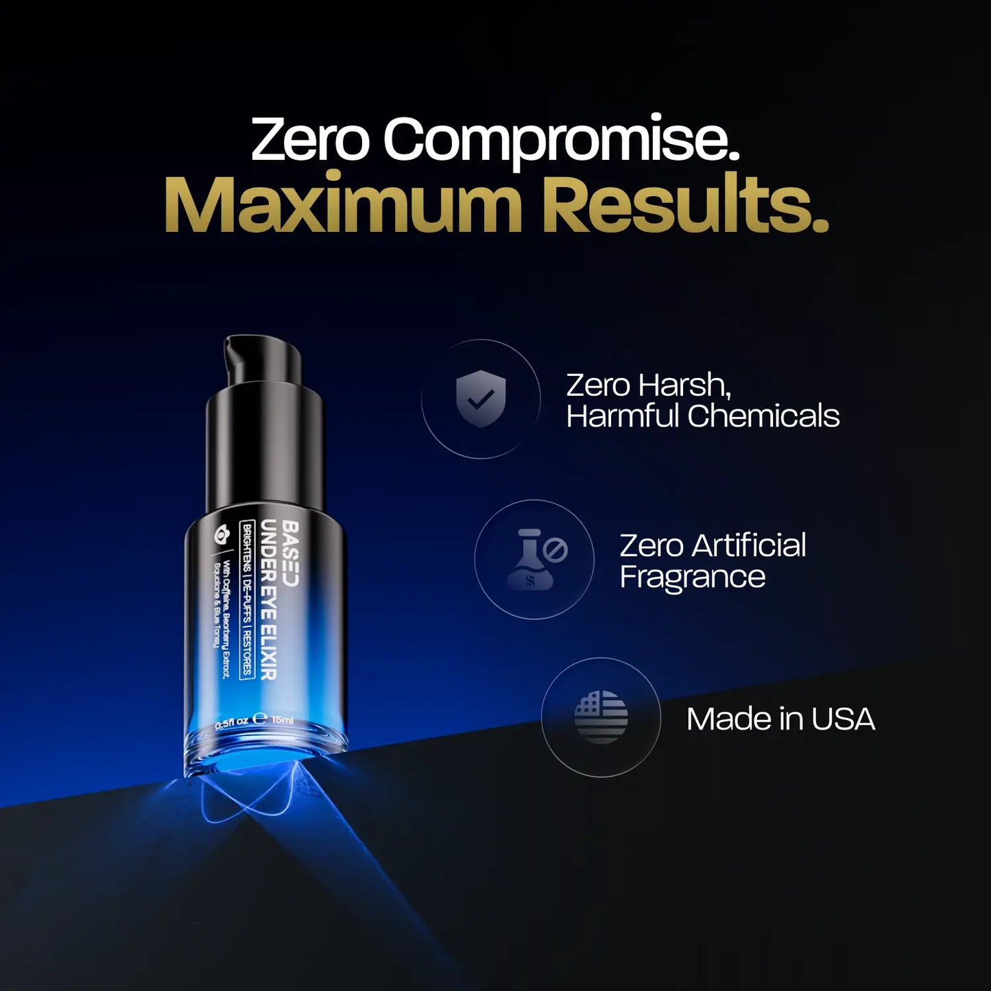 BASED under Eye Elixir | Brightens, De-Puffs & Revitalizes under Eyes | Simple, Effective, BASED.