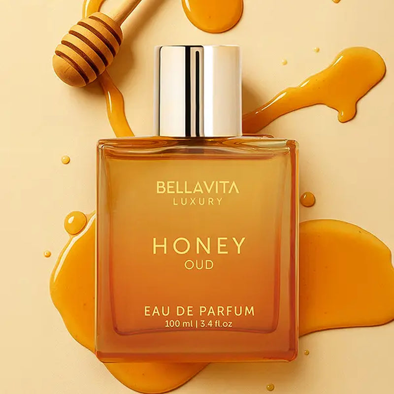 Bellavita Honey Oud Eau De Parfum 100Ml (3.4Oz) | Unisex Perfume for Women & Men | Sweet Honey & Smoky Oud | Long-Lasting Luxury Arabic Fragrance | Perfect Gift | Vegan & Cruelty-Free