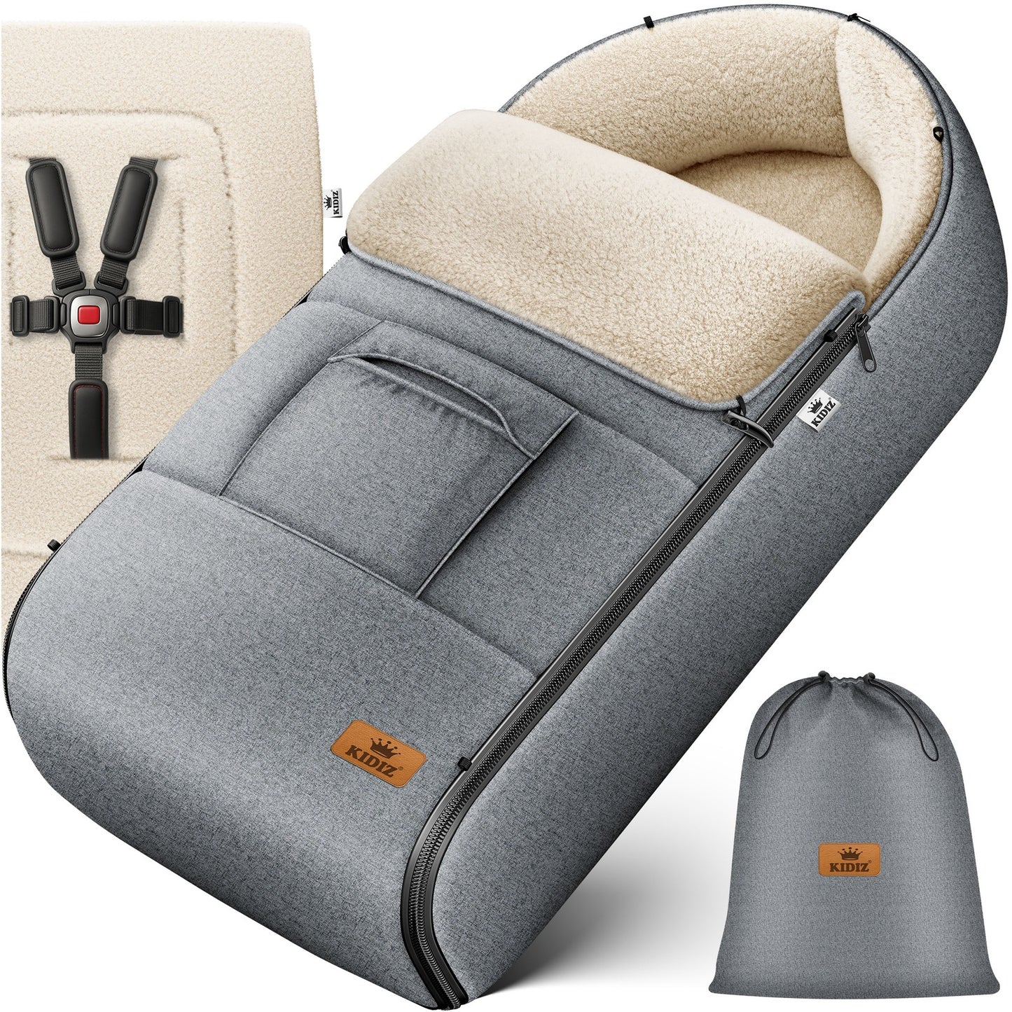 KIDIZ® Babyfußsack Baby Winterfußsack Kinderwagenfuß