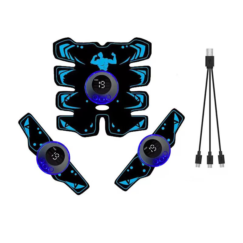 USB Rechargable Muscle Massager ABS Arm 3 in 1 Trainer Pad Wireless Smart Fitness Abdominal Training Electric Body